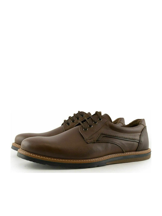 Antonio Shoes 225 Men's Leather Casual Shoes Brown