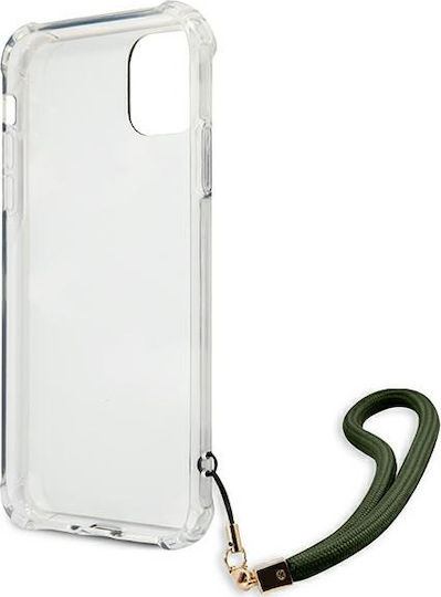 Guess Camo Задна корица Пластмаса с Каишка Каки (iPhone 11)