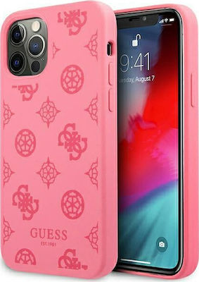 Guess Peony Plastic Back Cover Fuchsia (iPhone 12 Pro Max)