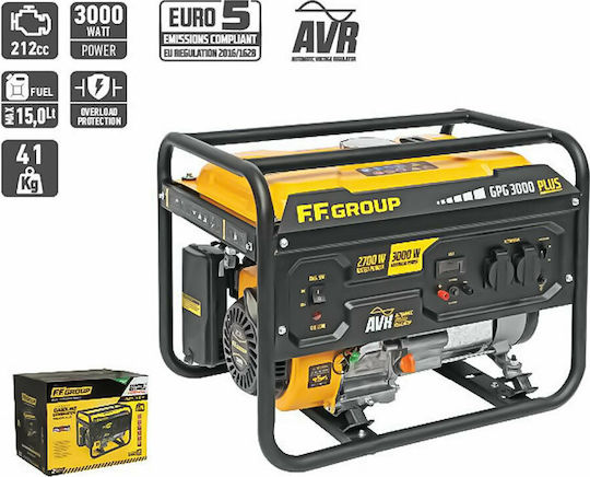 FFG GPG 3000 Plus Generator Gasoline Four-stroke with Handle and Maximum Power 3kVA