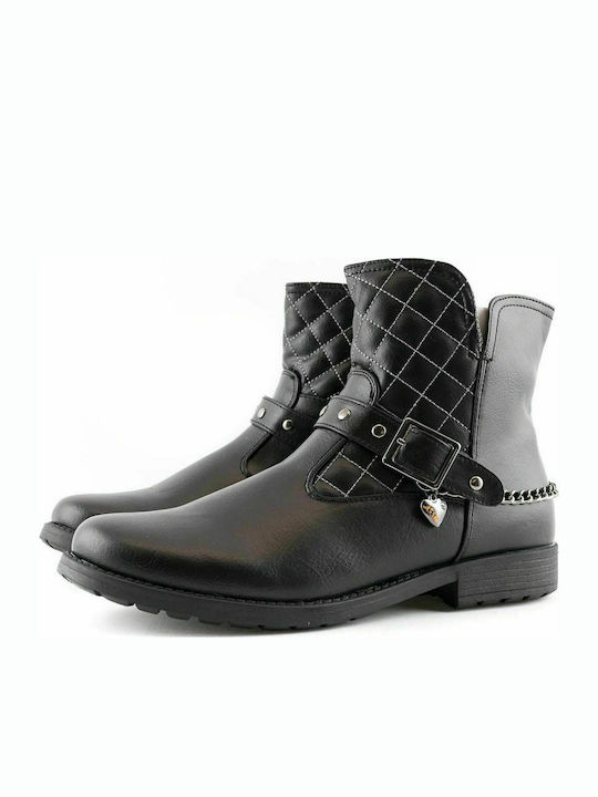 Asso Kids Boots with Zipper Black