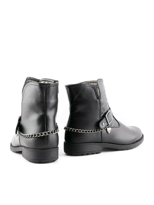 Kids Boots with Zipper Black