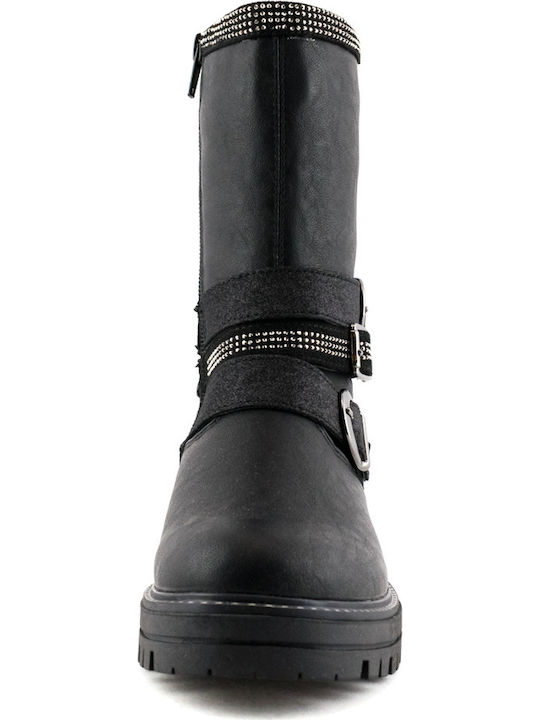 Kids Boots with Zipper Black