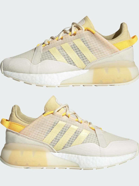 ZX 2K Boost Pure Sneakers Wonder White / Orange Tint / Solar Gold
