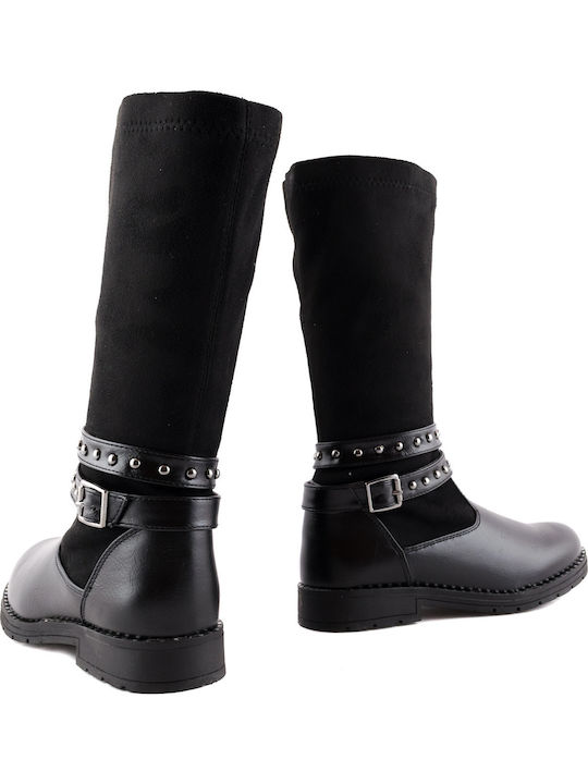 Kids Boots with Zipper Black