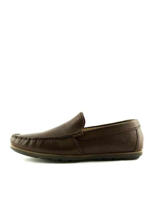 Member Shoes 14231 Men's Leather Loafers Brown