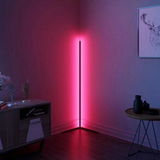 LED Floor Lamp H156.2cm. with RGB Light Black