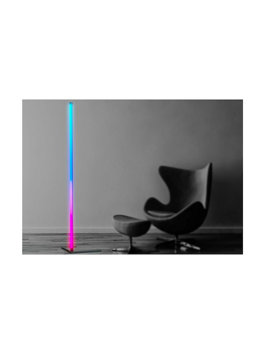 LED Floor Lamp H156.2cm. with RGB Light Black