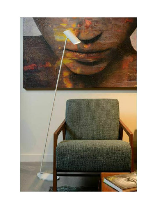 Lucide Lightning Hester Floor Lamp H137xW15cm. with Socket for Bulb GU10 White
