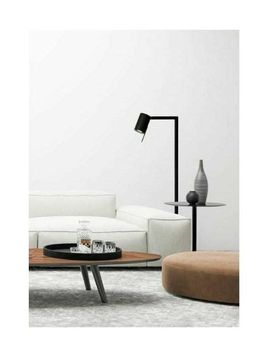 Lucide Lightning Floor Lamp H130xW34cm. with Socket for Bulb GU10 Black
