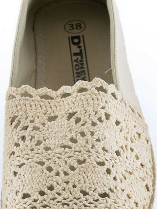 D.T. New York B266483 Women's Fabric Espadrilles Beige