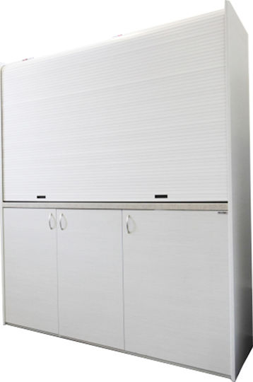 Silver ΚΣ160 Πολυκουζινάκι με Αριστερή Γούρνα 160x65x209cm Γκρι με Ρόζους