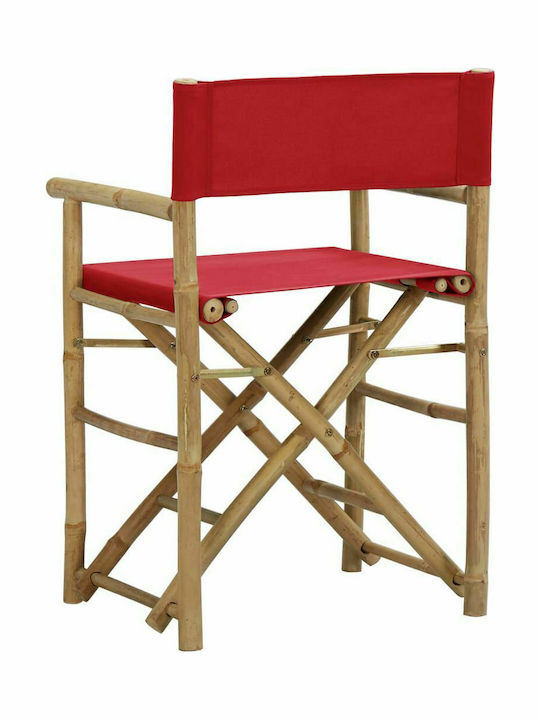 Regiestuhl Bamboo Red 2Stück 60x45x88εκ.