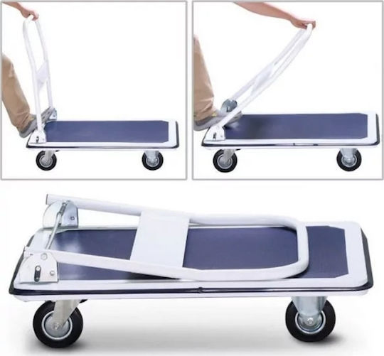Timeless Tools Foldable Transport Trolley 73.5x46.5cm Foldable for Loads up to 150kg in Blue