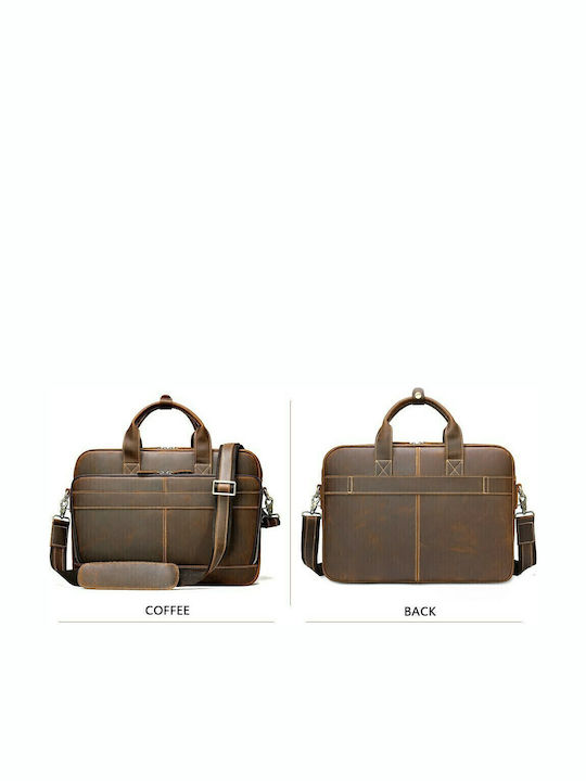 Leather Men's Briefcase Brown