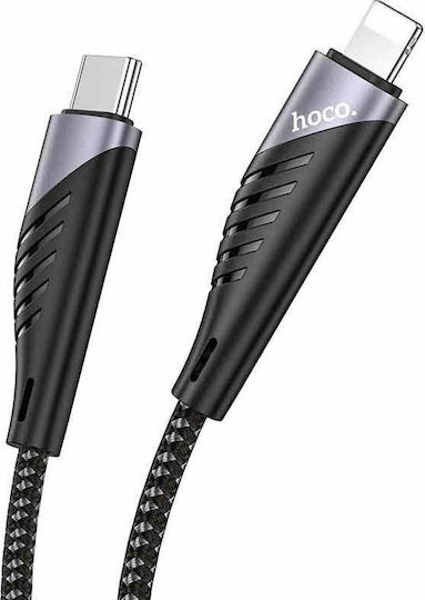 Hoco U95 Freeway Braided USB-C to Lightning Cable 20W Μαύρο 1.2m (HC-U95PDL)