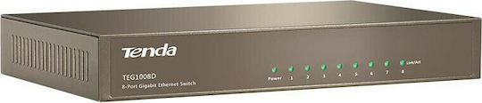 Tenda TEG1008D Unmanaged L2 Switch with 8 Gigabit (1Gbps) Ethernet Ports