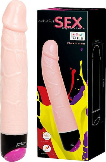 Baile Colorful Sex Experience Realistic Vibrator 24cm Carne