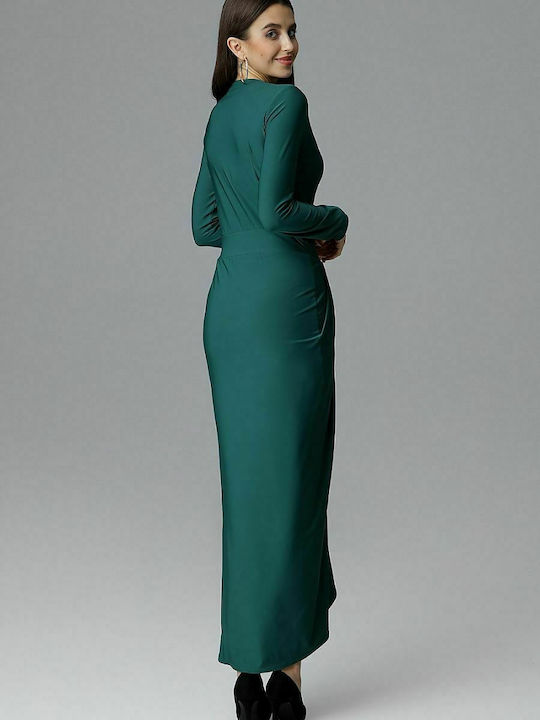 Figl M636 Maxi Evening Dress Green 126214