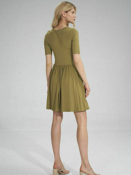 Figl M751 Mini Dress Khaki 154736