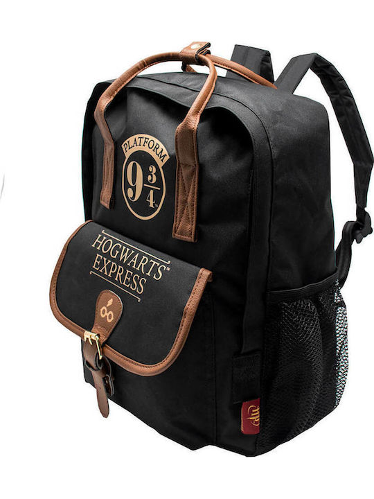 Blue Sky Studios Hogwarts Express 9 3/4 Black Premium School Bag Backpack Elementary, Elementary in Black color