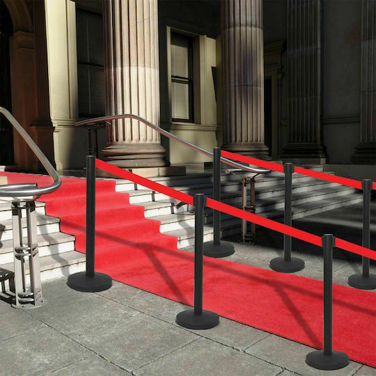 vidaXL Safety Barrier Post Red Black 4 pieces 2m 149577