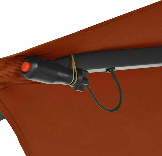 Umbrelă Suspendată Rotundă Metalică Teracotă Φ3.5m