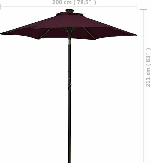 Rundschreiben Aluminium Burgundische Garten- und Terrassen-Sonnenschirm F2m