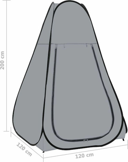 vidaXL Gray Pop Up Camping Tent for 1 Person 200cm