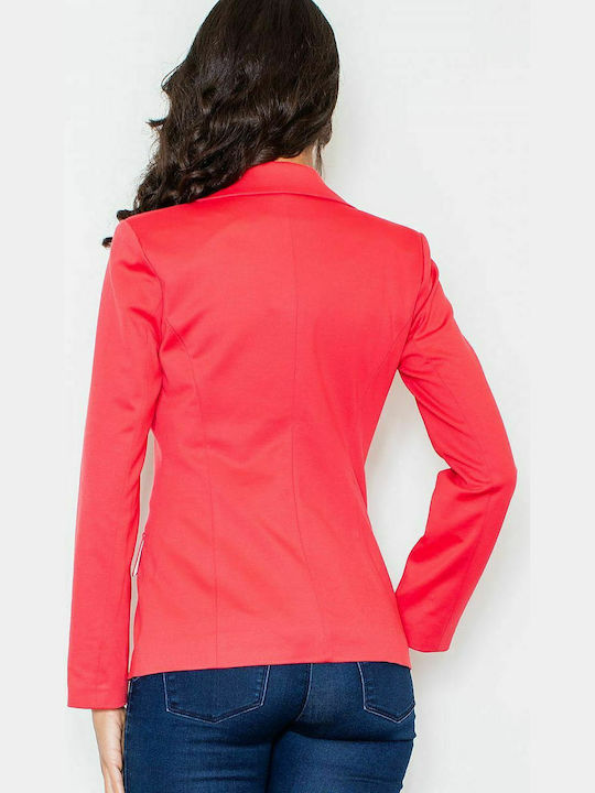 Figl M085 Damen Mittellang Blazer Rot 47970