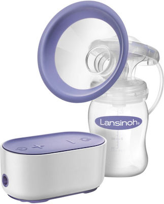 Lansinoh Electric Single Breast Pump Compact Battery and Electric BPA Free Purple