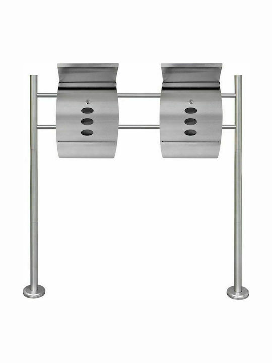 vidaXL Outdoor Mailbox Inox in Silver Color 30x12x40cm