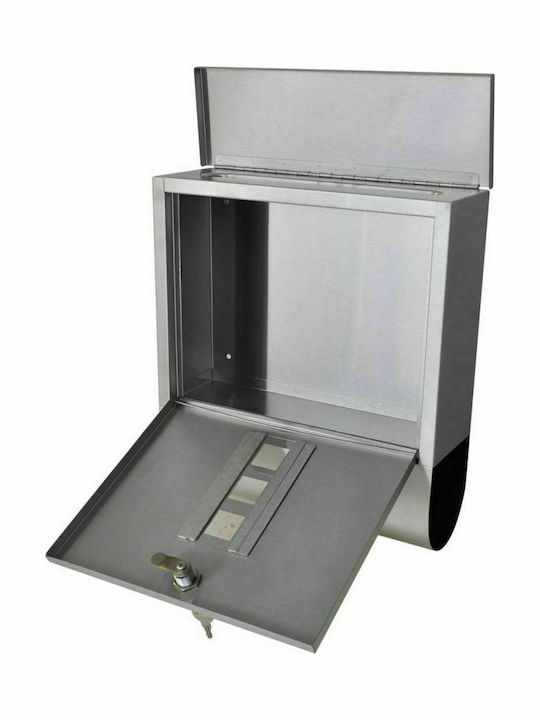 vidaXL Outdoor Mailbox Inox in Silver Color 31x10.5x33.5cm