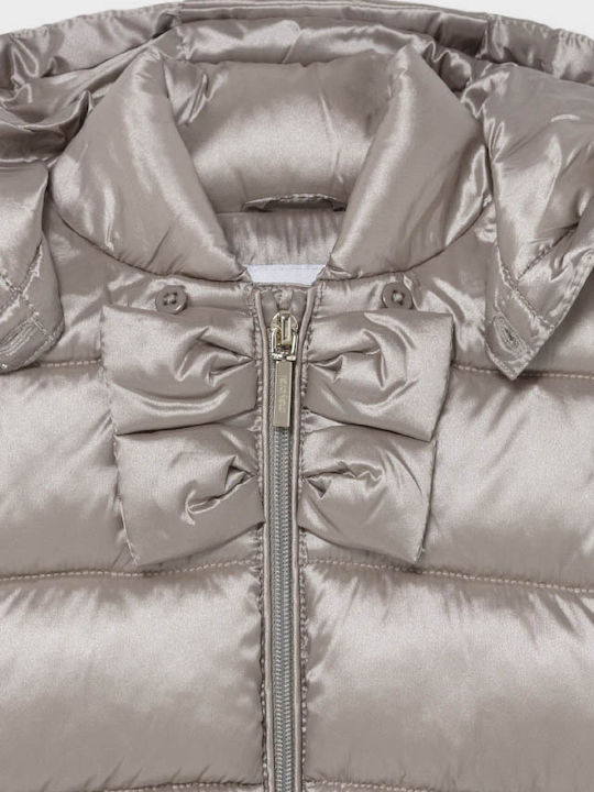 Kids' Quilted Jacket Short with Hood Gold Ecofriends