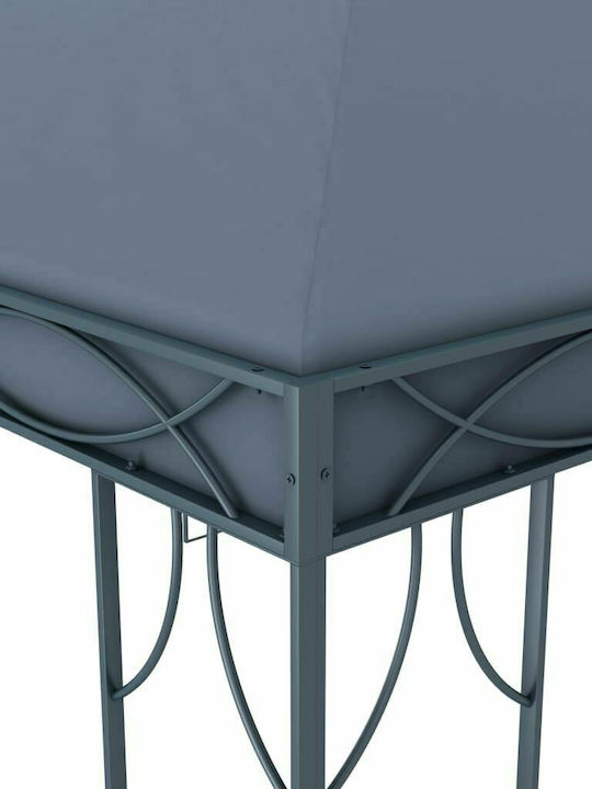 vidaXL Garden Freestanding Gazebo with LED Light Charcoal 3x3cm
