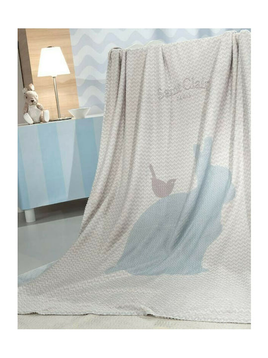 Saint Clair Baby Blanket Cot Ultra Soft Lapin 110x140cm