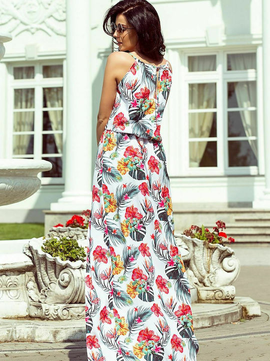 Numoco Sommer Maxi Kleid Weiß