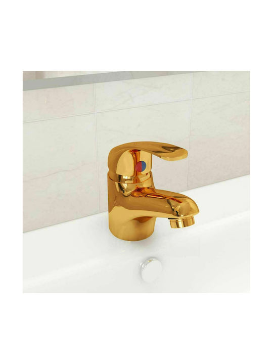 vidaXL Mixing Sink Faucet Gold