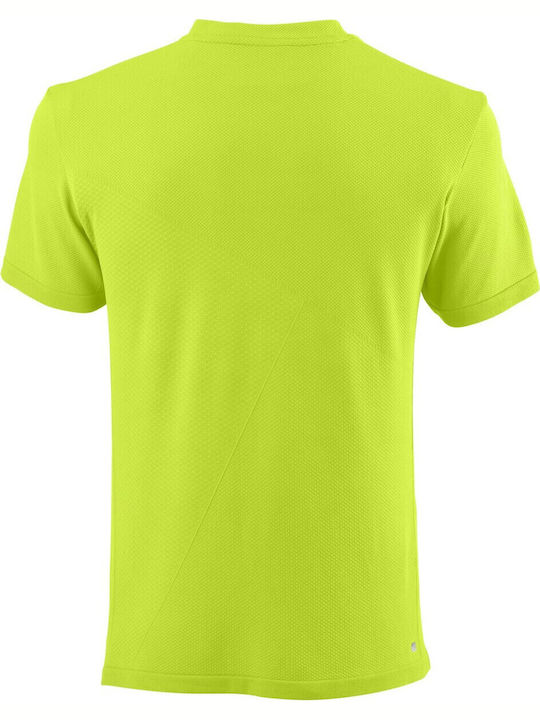 Wilson Power Seamless Henley II WRA789103 Men's Tennis Clothes Yellow