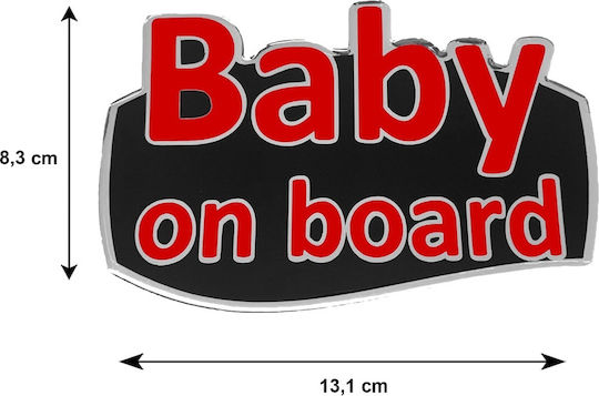 Race Axion Знак Baby on Board със Стикер Червен ΑΥΤ.BABY/3-RXCCA