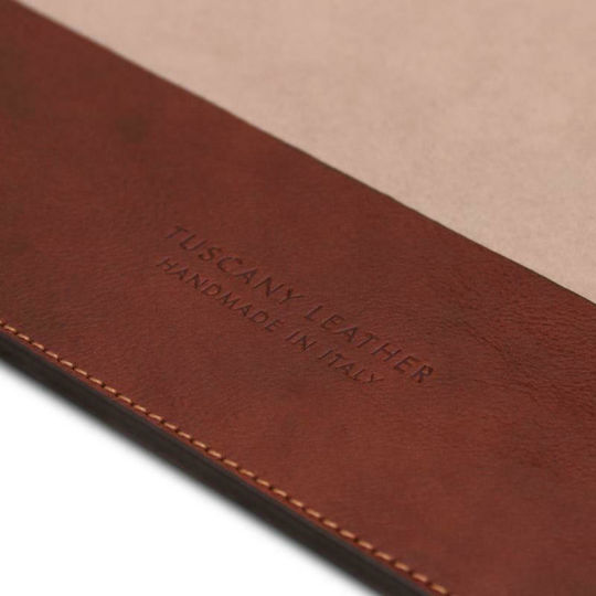 Tuscany Leather Σουμέν Διπλό Δερμάτινο Καφέ 50x40cm