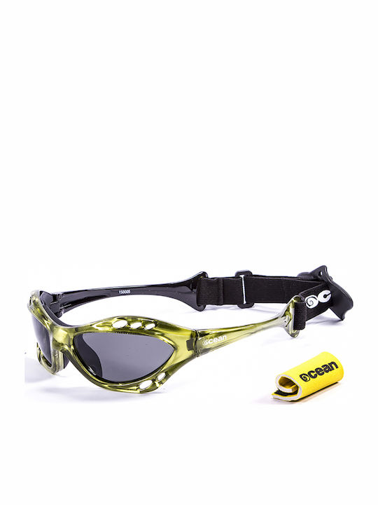 Ocean Sunglasses Cumbuco Sonnenbrillen mit Gelb Rahmen und Grün Polarisiert Linse 0307-15000-5