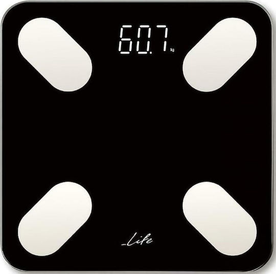 Life Petite Smartweight BT Smart Cantar cu Analizator de Grasime & Bluetooth in culoare Negru