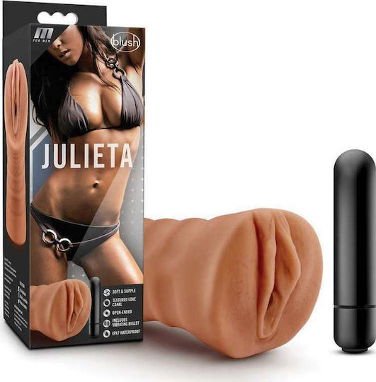 Blush M for Men Julieta Vibrating Masturbator Masturbator BL-73517 1buc