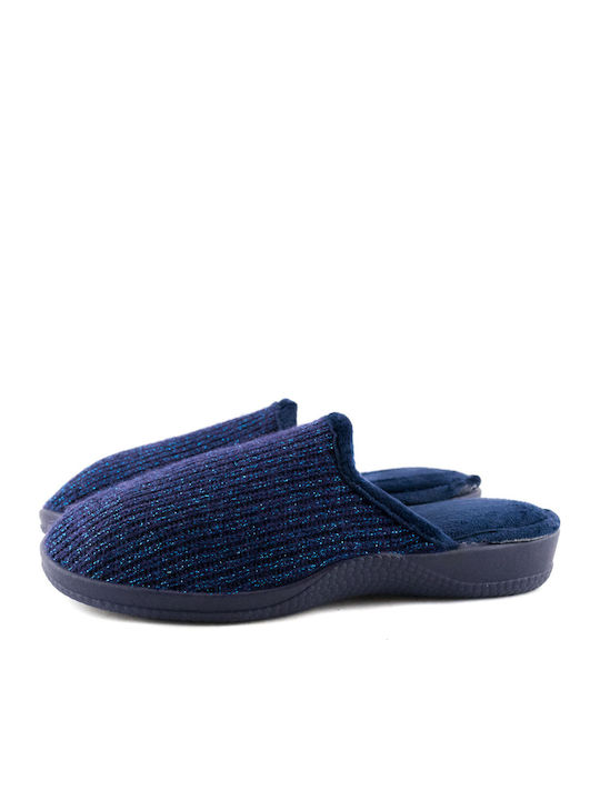 D24 Love4shoes Women's Winter Slippers Blue