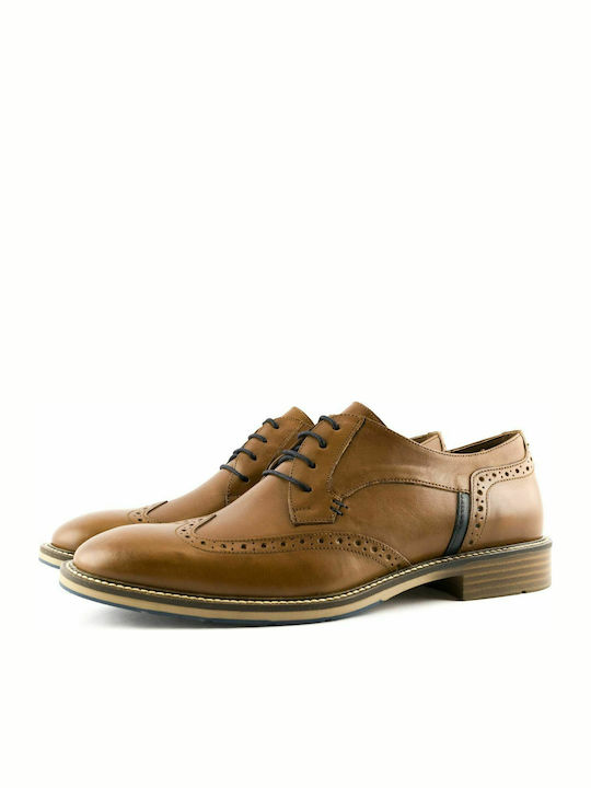 Damiani 710 Men's Leather Oxfords Tabac Brown