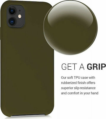 KWmobile Soft Flexible Rubber Back Cover Σιλικόνης Dark Olive (iPhone 11)