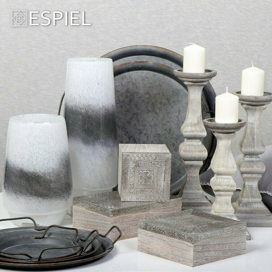 Espiel Dekorative Box Hölzernes Beige 12x12x14.3cm Espiel Dekorative Box Hölzernes Beige 12x12x14.3cm