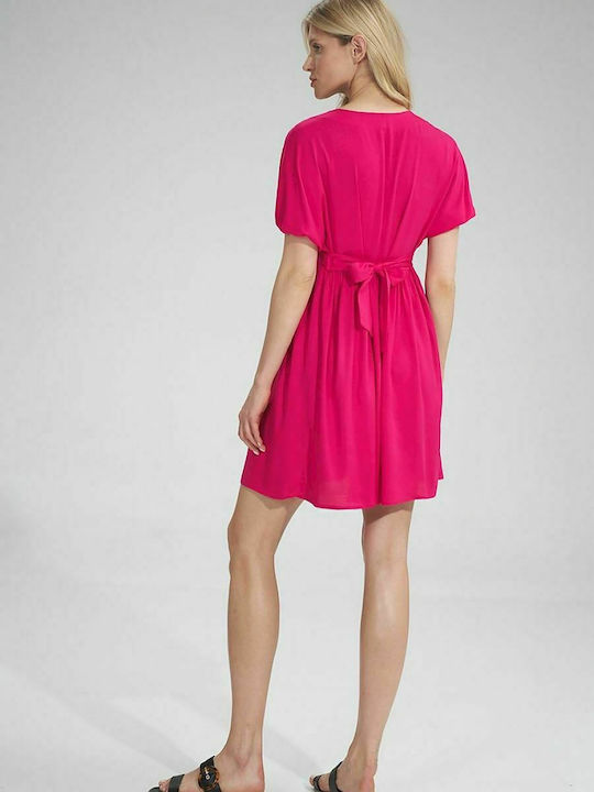 Figl M766 Summer Mini Dress Fuchsia 154658