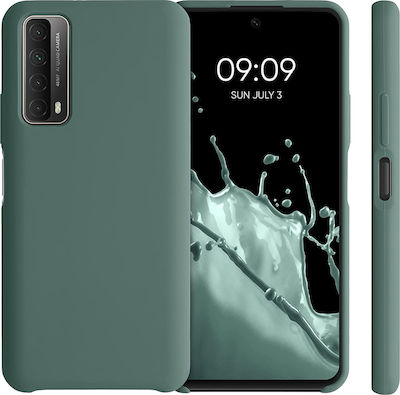 KWmobile Soft Flexible Rubber Umschlag Rückseite Silikon Blue Green (Huawei P Smart 2021) 53632.171